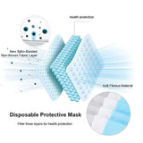 50 Pack | 3 Ply Disposable Face Mask Non Woven Mask with Ear Loop