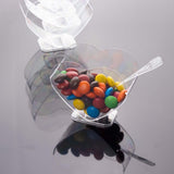 24 Pack | 2oz Mini Clear Disposable Heart-Shaped Pudding Snack Cups with Spoons