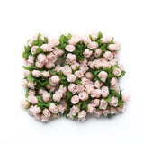 144 Pcs Peach Wired Rose Flowers For Bridal Bouquet Craft Embellishment