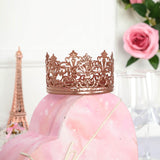 2inch Blush/Rose Gold Metal Princess Crown Cake Topper Wedding Cake Decor