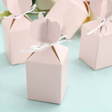 25 Pack | Blush Floral Top Satin Ribbon Party Favor Candy Gift Boxes