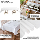 70x70inch White Airlaid Paper Tablecloth, Soft Linen-Feel Disposable Square Tablecloth