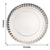 13Inch Heavy Duty Paper Charger Plates, Disposable Serving Tray Round With Scalloped Rims