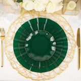 10 Pack | 6inch Hunter Emerald Green Round Plastic Dessert Plates, Disposable Tableware