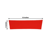 5 pack | 5"x12" Red Spandex Stretch Chair Sash