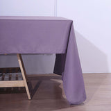 72"x120" Violet Amethyst Polyester Rectangle Tablecloth, Reusable Linen Tablecloth