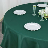 90" Hunter Emerald Green Premium Polyester Round Tablecloth - 220GSM