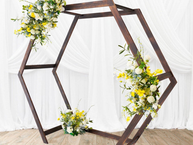 hexagon wedding arch