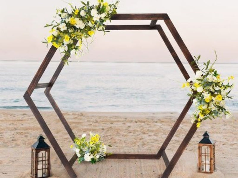 hexagon wedding arch