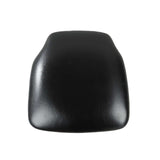 5 Pack Black PU Leather Chiavari Chair Cushion Pads with Wood Backed Design#whtbkgd