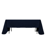 60"x126" Fire Retardant Navy Blue Tablecloth Premium Polyester Rectangular Table Cover