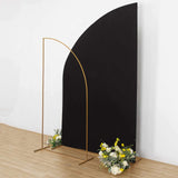 8ft Black Spandex Fitted Wedding Arch Cover For Half Moon Top Chiara Backdrop Stand