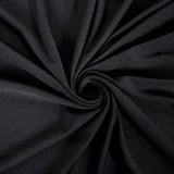 90" Black Round 100% Cotton Linen Tablecloth Washable#whtbkgd