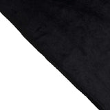 90inch x 156inch Black Seamless Premium Velvet Rectangle Tablecloth, Reusable Linen