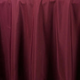 120" Burgundy Polyester Round Tablecloth