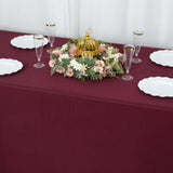 90x132inch Burgundy 200 GSM Seamless Premium Polyester Rectangular Tablecloth