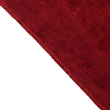 120inch Burgundy Seamless Premium Velvet Round Tablecloth, Reusable Linen