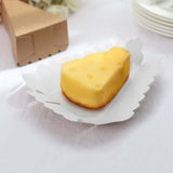 10 Pack | 5x3inch Natural / White Single Slice Paper Cake Boxes, Triangular Pie Slice Dessert Box