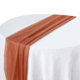 6ft Terracotta (Rust) Premium Chiffon Table Runner