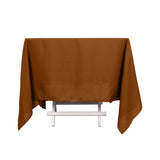 Cinnamon Brown Polyester Square Tablecloth 70"x70"