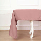 60"x102" Dusty Rose Polyester Rectangular Tablecloth