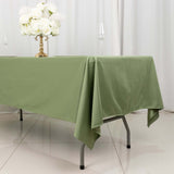 60"x102" Dusty Sage Green Premium Scuba Wrinkle Free Rectangular Tablecloth, Scuba Polyester