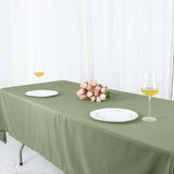 60"x126" Dusty Sage Green Polyester Rectangular Tablecloth