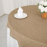 72 inches Natural Jute Faux Burlap Square Table Overlay Boho Chic Decor