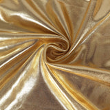 Metallic Gold Spandex Stretch Fitted Cocktail Table Top Cover#whtbkgd