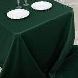 90x156inch Hunter Emerald Green Premium Scuba Wrinkle Free Rectangular Tablecloth Seamless Scuba