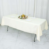 54"x96" Ivory Premium Polyester Rectangular Tablecloth - 220GSM