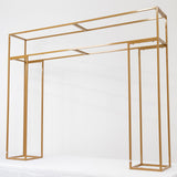 5ft Over the Table Stand in Gold Freestanding Rectangular Double Frame Over the Table Rod for Floral