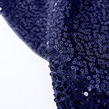 120" Navy Premium Sequin Round Tablecloth