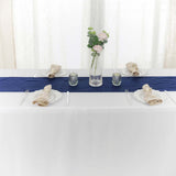 Accordion Crinkle Taffeta Table Runner - Navy Blue