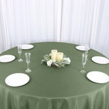 132Inch Olive Green Seamless Polyester Round Tablecloth