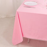 70" Pink Premium Scuba Wrinkle Free Square Tablecloth, Scuba Polyester Tablecloth