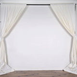 2 Pack Ivory Scuba Polyester Curtain Panel Durable Flame Resistant Backdrops Wrinkle Free