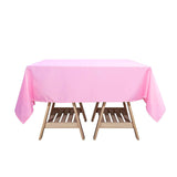 Pink Polyester Square Tablecloth 70"x70"