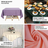 70"x70" Purple Square Polyester Table Overlay