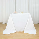 90"x90" White Premium Polyester Square Tablecloth - 220GSM