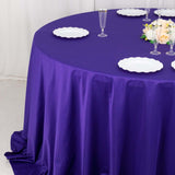 Purple Premium Scuba Wrinkle Free Round Tablecloth, Seamless Scuba Polyester Tablecloth