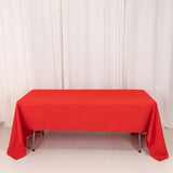 60"x126" Red Premium Polyester Rectangular Tablecloth - 220GSM