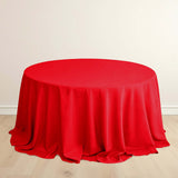 Red Premium Scuba Wrinkle Free Round Tablecloth, Seamless Scuba Polyester Tablecloth