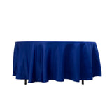 108" Royal Blue Lamour Satin Round Tablecloth