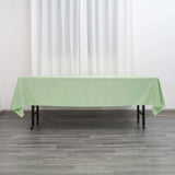 60"x102" Sage Green Polyester Rectangular Tablecloth