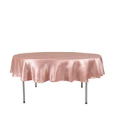 90" Dusty Rose Satin Round Tablecloth