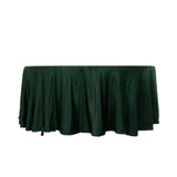 108" Hunter Emerald Green Lamour Satin Round Tablecloth