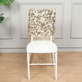 Champagne Big Payette Sequin Chiavari Chair Slipcover