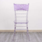 5 Pack | Lavender Lilac Spandex Stretch Chair Sashes with Silver Diamond Ring Slide Buckle