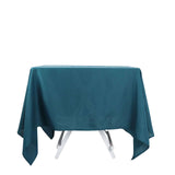 Peacock Teal Polyester Square Tablecloth 70"x70"